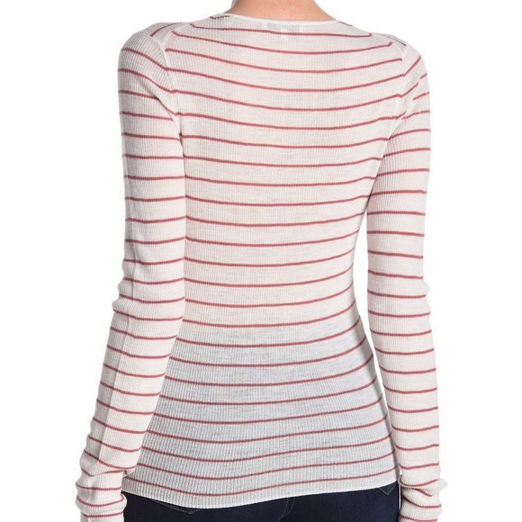 NWT Vince Stripe Print Wool Lightweight Sweater Top - Picture 8 of 8